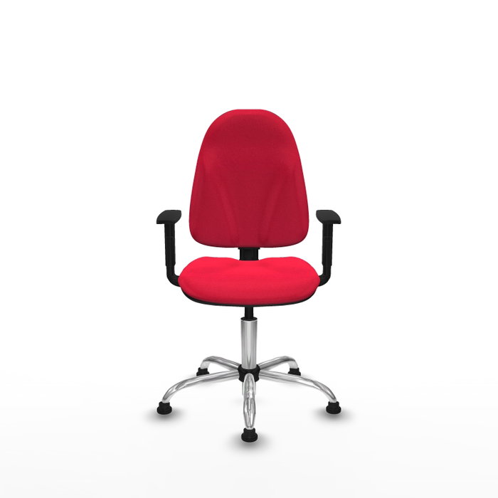 PIQUERAS Y CRESPO Silla de oficina Algarra con mecanismo de doble maneta, Rojo