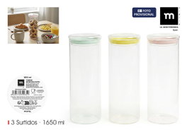 La Mediterranea Tarro Boro con tapa roja 1650ml Pastel