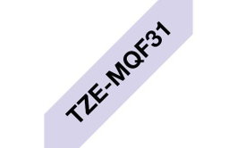 Brother TZe-MQF31 Cinta de Etiquetado 12mm Lila Pastel con Texto Negro