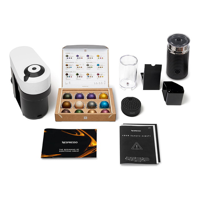 Krups Vertuo Pop XN9201 Máquina de Café Cápsulas Nespresso VertuoLine 0.56L 1500W Negro Blanco