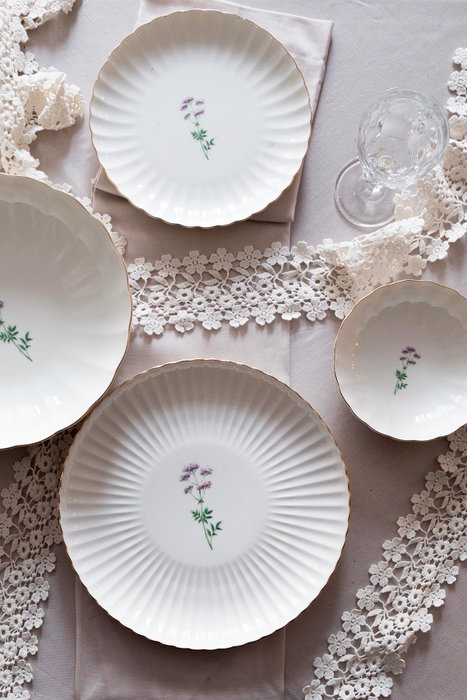 Hermia BNLZF20CKS64012673 Juego de Platos de Servicio en Porcelana, 20 cm, 6 Piezas
