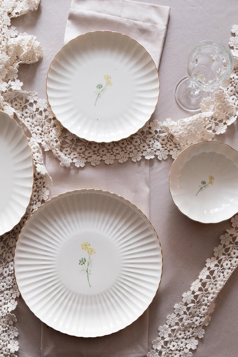 Hermia BNLZF20CKS64012673 Juego de Platos de Servicio en Porcelana, 20 cm, 6 Piezas