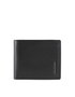 Piquadro Cartera de Cuero Negro con Bolsillo para Monedas con Cremallera para Hombres