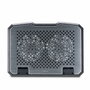 Hama Base de refrigeración de aluminio con ventiladores LED para portátiles de hasta 15,6 pulgadas, Negro