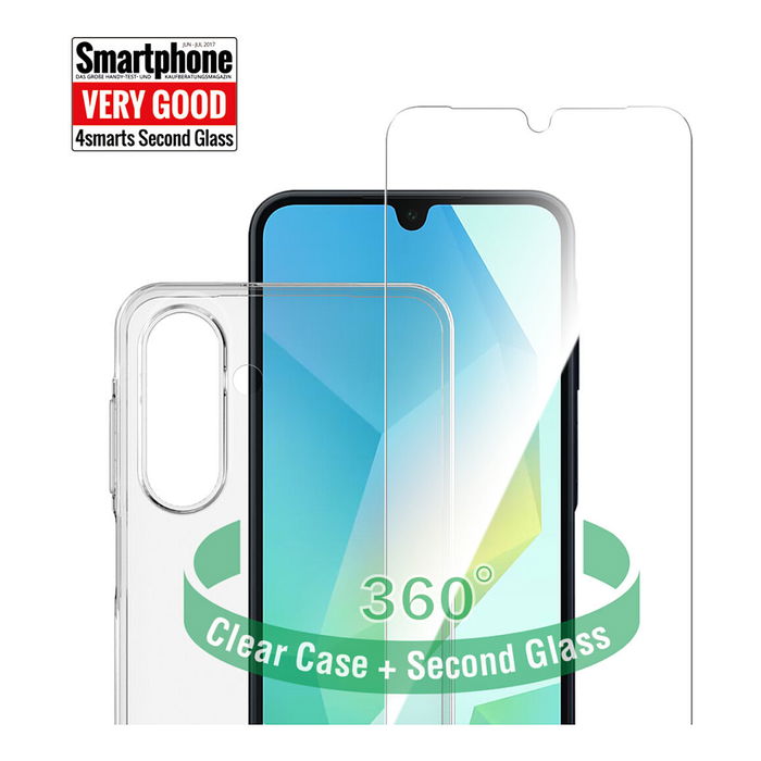 4smarts Funda 360 Protection Set para Samsung Galaxy A17 5G - Cristal Templado y Carcasa Protectora