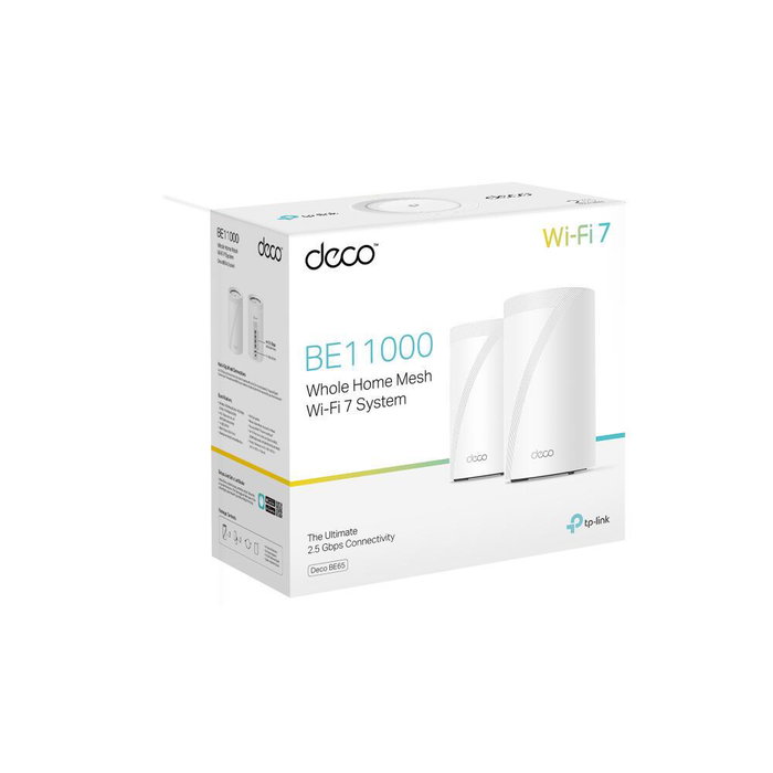 TP-Link Deco BE65 Sistema de Malla Wi-Fi 7 Tribanda (2-Pack) Blanco TP-Link Deco BE65 Sistema de Malla Wi-Fi 7 Tribanda (2-Pack) Blanco
