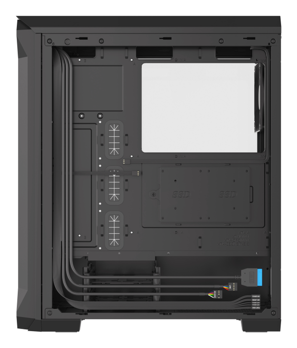 GENESIS Irid 505 V2 Midi Tower Negro con Ventana Cristal Templado y Filtro Anti-polvo