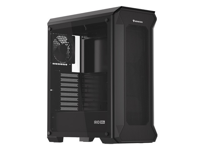 Genesis Irid 505 V2 Torre Media Negra Ventana Sin Fuente 2xUSB 2.0 2xUSB 3.0 2xJack 447x220x510mm 2xVentilador 120mm Genesis Irid 505 V2 Torre Media Negra Ventana Sin Fuente 2xUSB 2.0 2xUSB 3.0 2xJack 447x220x510mm 2xVentilador 120mm