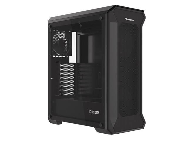 Genesis Irid 505 V2 Torre Media Negra Ventana Sin Fuente 2xUSB 2.0 2xUSB 3.0 2xJack 447x220x510mm 2xVentilador 120mm Genesis Irid 505 V2 Torre Media Negra Ventana Sin Fuente 2xUSB 2.0 2xUSB 3.0 2xJack 447x220x510mm 2xVentilador 120mm