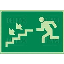 DUVER Señal 968 Plast. 297x210 Escalera Luminosa Izquierda Abajo