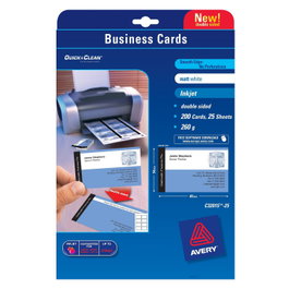 AVERY Zweckform Tarjetas de Visita C32015-25 Blanco Mate, 200 unidades