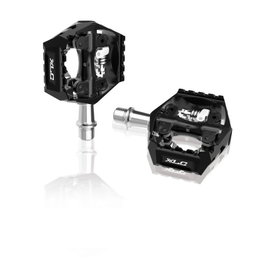 XLC Pedal System PD-S14 - Sistema de pedales de aluminio con eje CroMo, rodamiento Cartridge, 340g, 75 x 86 mm