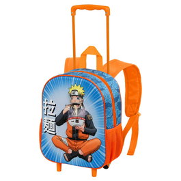 Naruto Mochila Infantil 3D con Ruedas Pequeña Ramen Azul 7L 30cm