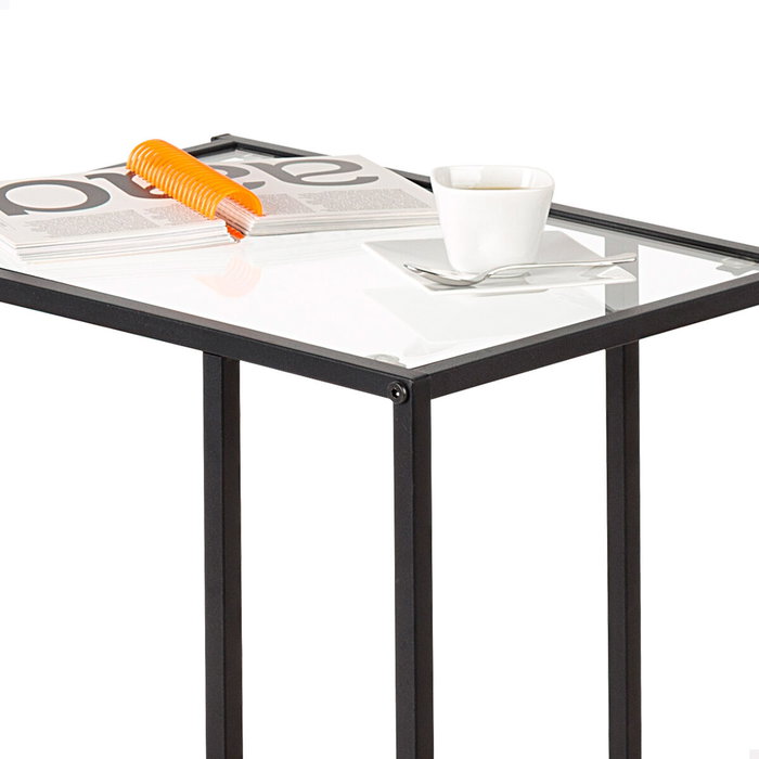Color Baby Max Home Mesa Auxiliar de Metal y Cristal 40X30Xh59Cm Color Baby Max Home Mesa Auxiliar de Metal y Cristal 40X30Xh59Cm