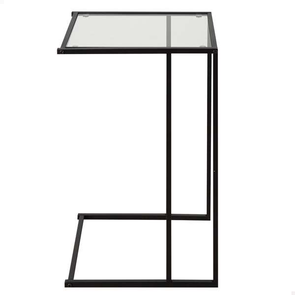 Max Home Mesa Auxiliar Metal y Cristal 40x30x59 cm
