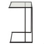 Max Home Mesa Auxiliar Metal y Cristal 40x30x59 cm