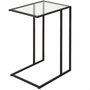 Max Home Mesa Auxiliar Metal y Cristal 40x30x59 cm