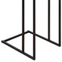 Max Home Mesa Auxiliar Metal y Cristal 40x30x59 cm