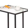Max Home Mesa Auxiliar Metal y Cristal 40x30x59 cm