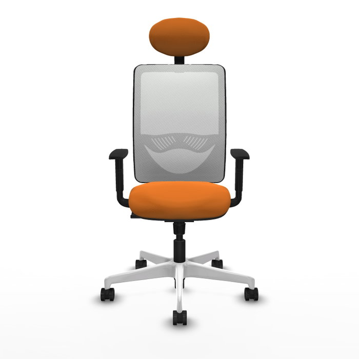 PIQUERAS Y CRESPO Silla de oficina Zulema Naranja y Blanco PIQUERAS Y CRESPO Silla de oficina Zulema Naranja y Blanco
