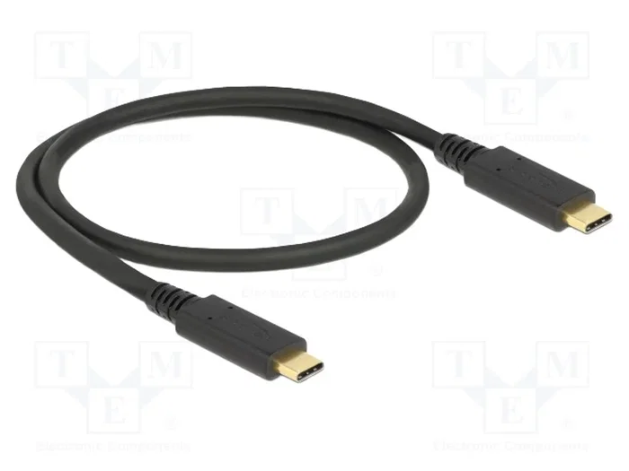 DeLOCK Cable USB Type-C a USB Type-C 85529, 10 Gbps, 5 A, 0,5 m