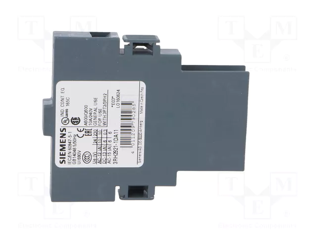 Siemens 3RH29211DA11 Bloque de contactos auxiliares 1S+1Ö S0 montaje lateral con conexión por tornillo