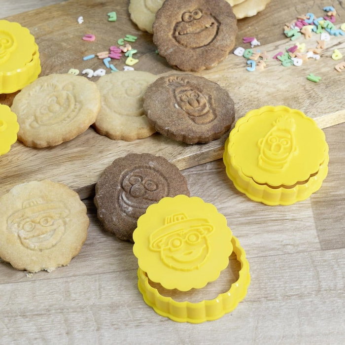 Geda Labels Set de cortadores de galletas Barrio Sésamo