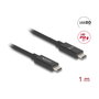 DeLOCK Cable USB4 USB Tipo-C a USB Tipo-C 80 Gbps 1 m Negro