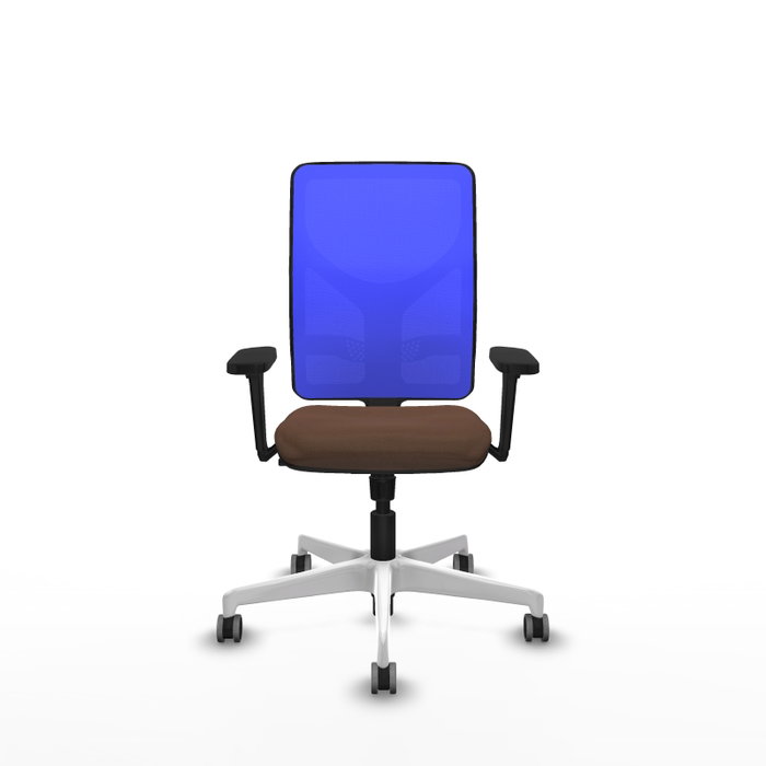 PIQUERAS Y CRESPO Silla de oficina Motilla con mecanismo Sincro, Marrón y Azul