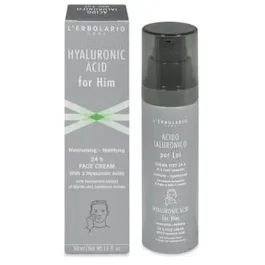 L'Erbolario Ácido Hialuronico Crema Cara Hombre Antiedad Hidratante 24 Horas 50Ml