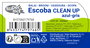 Inde Escoba Cleanup Azul/Gris 8,5 cm ancho x 11,5 cm alto x 32,7 cm largo (12 Unidades)