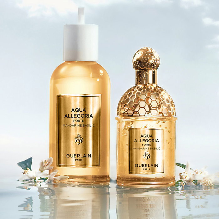 Guerlain Aqua Allegoria Mandarine Basilic Forte Eau de Parfum Recarga - Perfume Unisex 200 ml Reciclable y Rellenable, Fragancia Aromática Frutal