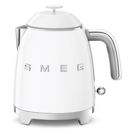SMEG KLF05WHEU Mini Wasserkocher Weiss, Hervidor de Agua 0.8L, 1400W, Blanco, con Filtro y Apagado Automático