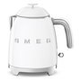 SMEG KLF05WHEU Mini Wasserkocher Weiss, Hervidor de Agua 0.8L, 1400W, Blanco, con Filtro y Apagado Automático