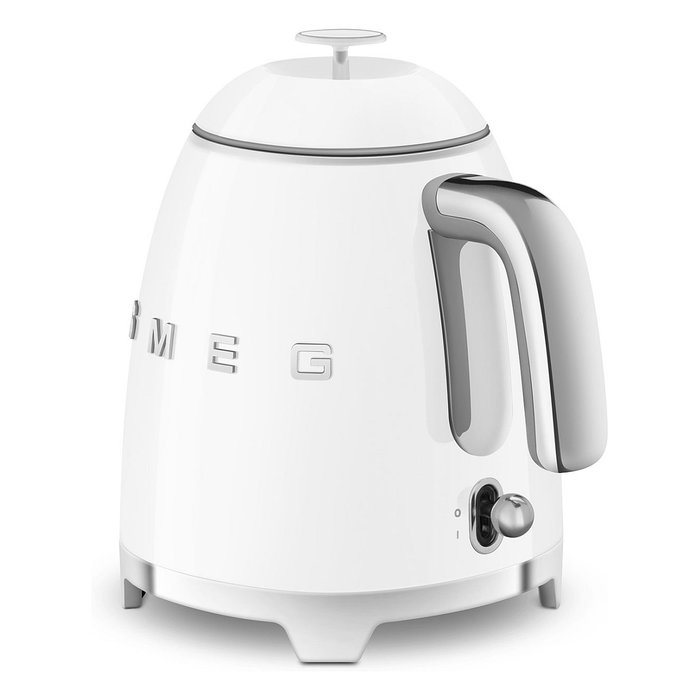SMEG KLF05WHEU Mini Wasserkocher Weiss, Hervidor de Agua 0.8L, 1400W, Blanco, con Filtro y Apagado Automático