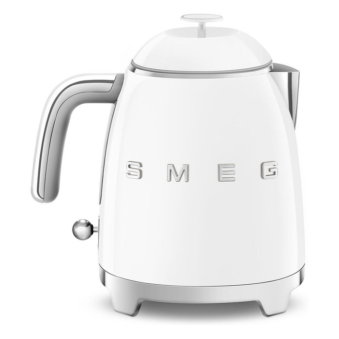 SMEG KLF05WHEU Mini Wasserkocher Weiss, Hervidor de Agua 0.8L, 1400W, Blanco, con Filtro y Apagado Automático