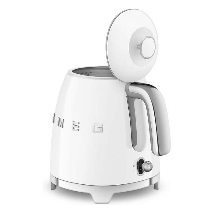 SMEG KLF05WHEU Mini Wasserkocher Weiss, Hervidor de Agua 0.8L, 1400W, Blanco, con Filtro y Apagado Automático
