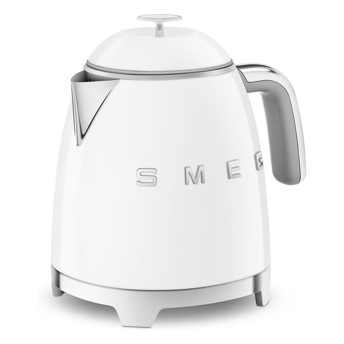 SMEG KLF05WHEU Mini Wasserkocher Weiss, Hervidor de Agua 0.8L, 1400W, Blanco, con Filtro y Apagado Automático