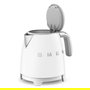 SMEG KLF05WHEU Mini Wasserkocher Weiss, Hervidor de Agua 0.8L, 1400W, Blanco, con Filtro y Apagado Automático
