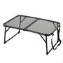 Aktive Mesa plegable de camping negra con diseño maletín y sistema antivuelco