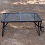 Aktive Mesa plegable de camping negra con diseño maletín y sistema antivuelco