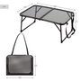 Aktive Mesa plegable de camping negra con diseño maletín y sistema antivuelco