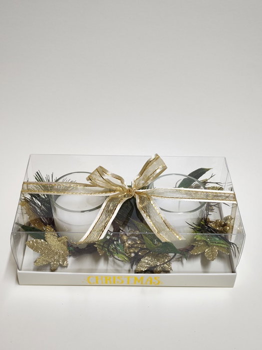 DKD Home Decor Vela Navidad Moderna Plateado Dorado Cera parafina Cristal Set de 2 Unidades 10 x 7 x 10 cm DKD Home Decor Vela Navidad Moderna Plateado Dorado Cera parafina Cristal Set de 2 Unidades 10 x 7 x 10 cm