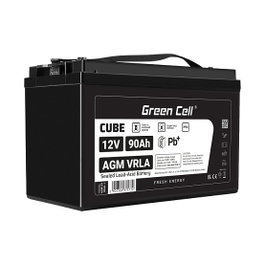 Green Cell Batería CUBE AGM IP54 12V 90Ah VRLA