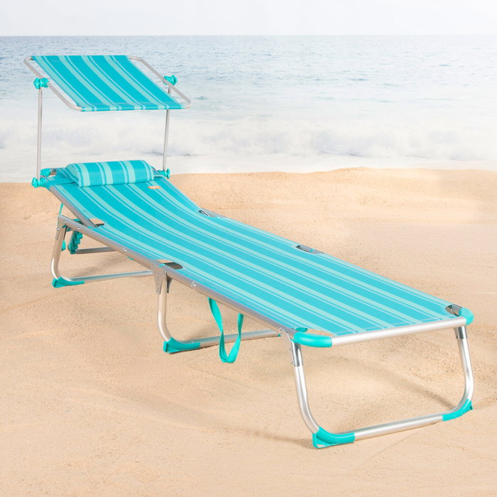 AKTIVE Tumbona Plegable ALU 186x49 cm