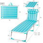 AKTIVE Tumbona Plegable ALU 186x49 cm