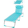 AKTIVE Tumbona Plegable ALU 186x49 cm
