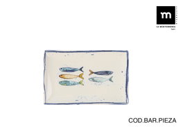 La Mediterranea Bandeja Rectangular Peixe 20x13cm