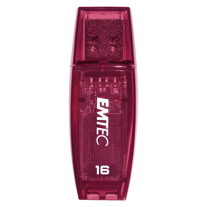 EMTEC C410 USB 2.0 Stick 16 GB Rojo, Tapa, Plug and Play, 18 MB/s Lectura