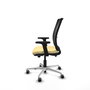 PIQUERAS Y CRESPO Silla de oficina Haches con mecanismo Sincro/Traslack, Crema y Negro